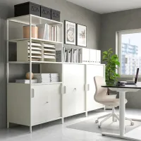 Dulap cu polițe Ikea Trotten 180 x 240 x 55 / Oțel / White photo 2