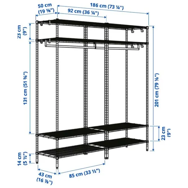 Etajeră Ikea Omar  Silver / Oțel photo 5