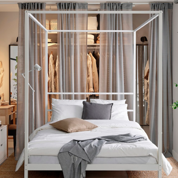 Кровать Ikea Vitarna 140 x 200 см / Металл / Белый photo 2