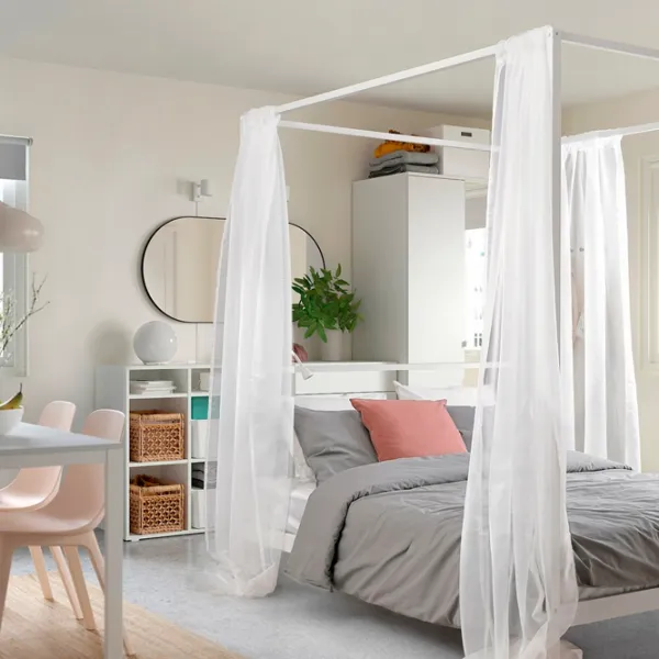 Кровать Ikea Vitarna 140 x 200 см / Металл / Белый photo 3