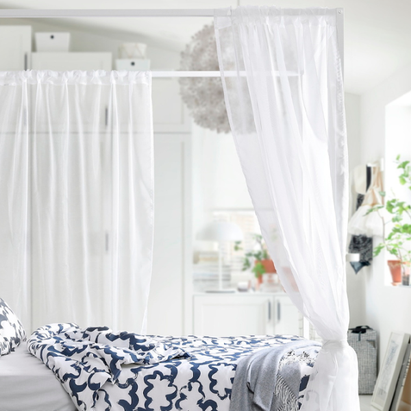 Кровать Ikea Vitarna 140 x 200 см / Металл / Белый photo 4