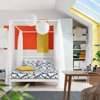 Кровать Ikea Vitarna 140 x 200 см / Металл / Белый photo 6