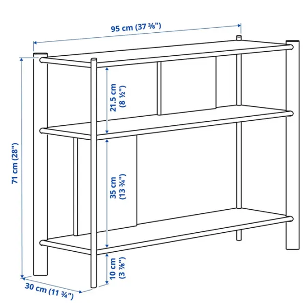 Masă consolă Ikea Jattesta Black / Metal photo 2