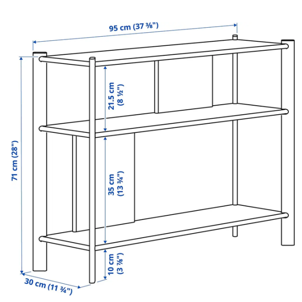 Masă consolă Ikea Jattesta Black / Metal photo 2