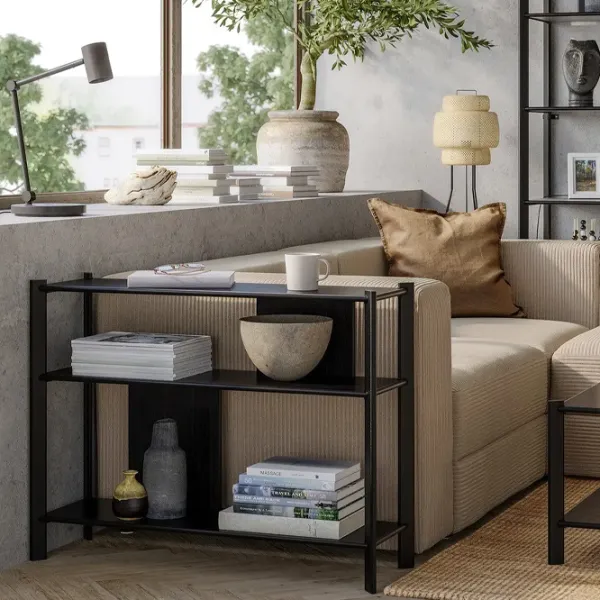 Masă consolă Ikea Jattesta Black / Metal photo 3