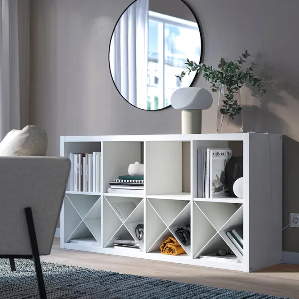 Etajeră Ikea Kallax 77 x 147 x 39 cm / PAL / White photo 3 Etajeră Ikea Kallax 77 x 147 x 39 cm / PAL / White photo 3