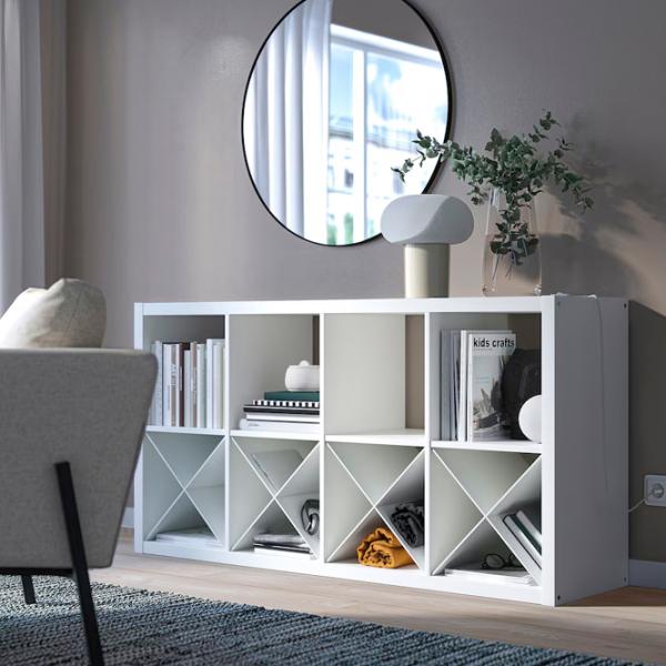 Etajeră Ikea Kallax 77 x 147 x 39 cm / PAL / White photo 3 Etajeră Ikea Kallax 77 x 147 x 39 cm / PAL / White photo 3