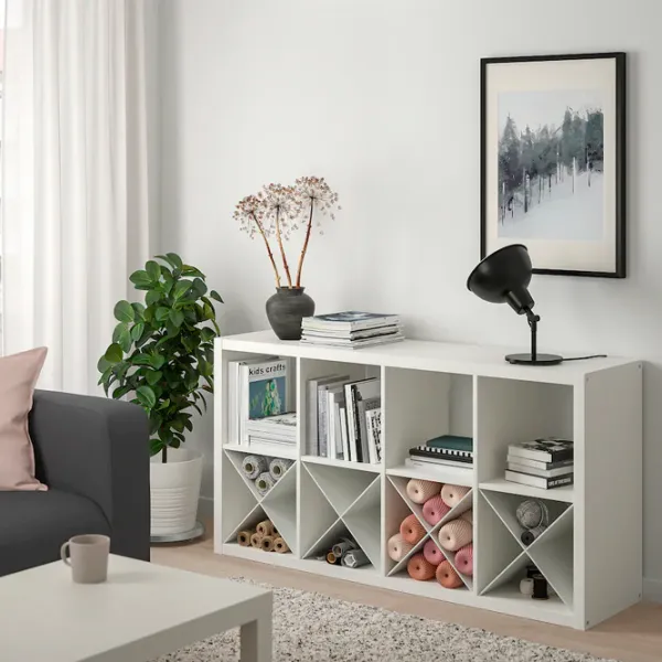 Etajeră Ikea Kallax 77 x 147 x 39 cm / PAL / White photo 4 Etajeră Ikea Kallax 77 x 147 x 39 cm / PAL / White photo 4