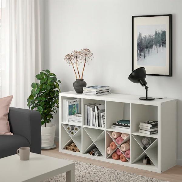 Etajeră Ikea Kallax 77 x 147 x 39 cm / PAL / White photo 4 Etajeră Ikea Kallax 77 x 147 x 39 cm / PAL / White photo 4