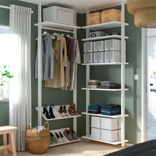 Стеллаж Ikea Elvarli Белый / МДФ photo 2