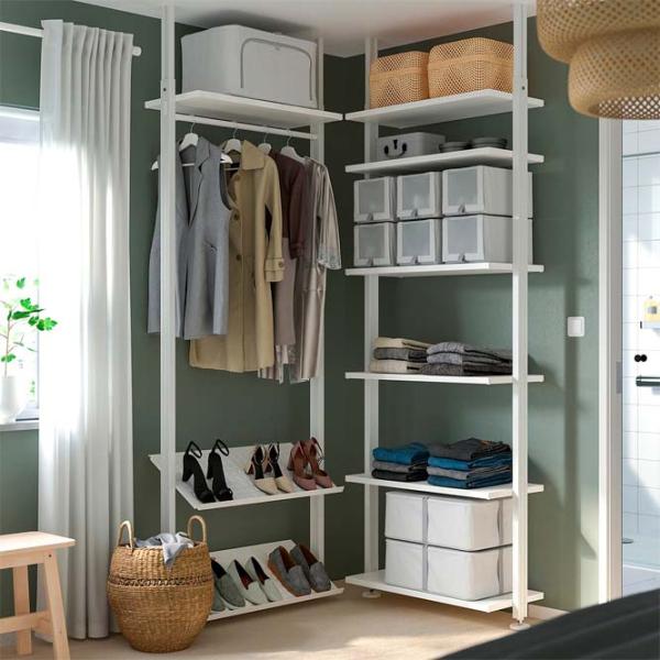 Стеллаж Ikea Elvarli Белый / МДФ photo 2