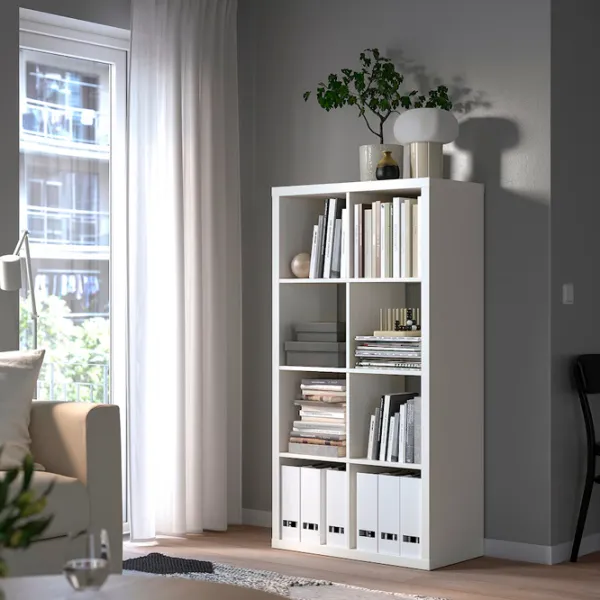 Etajeră Ikea Kallax 147 x 77 x 39 cm / PAL / White photo 2 Etajeră Ikea Kallax 147 x 77 x 39 cm / PAL / White photo 2