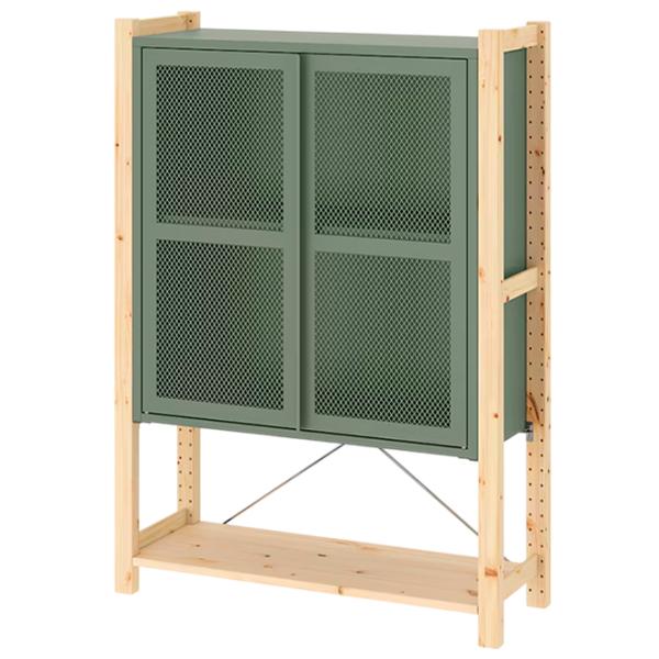 Стеллаж Ikea Ivar 124 x 89 x 30см cm / Массивная сосна / Green photo 1