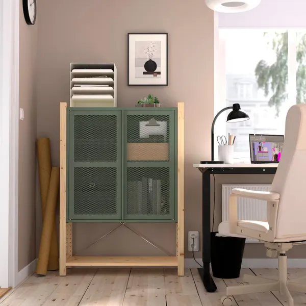 Стеллаж Ikea Ivar 124 x 89 x 30см cm / Массивная сосна / Green photo 2