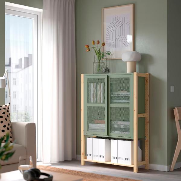 Стеллаж Ikea Ivar 124 x 89 x 30см cm / Массивная сосна / Green photo 3