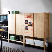 Etajeră Ikea Ivar 124 x 259 x 30 cm / Pin Masiv / Pine photo 3