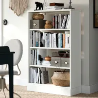 Стеллаж Ikea Havsta 134 x 81 x 37см cm / Массивная сосна / White photo 2
