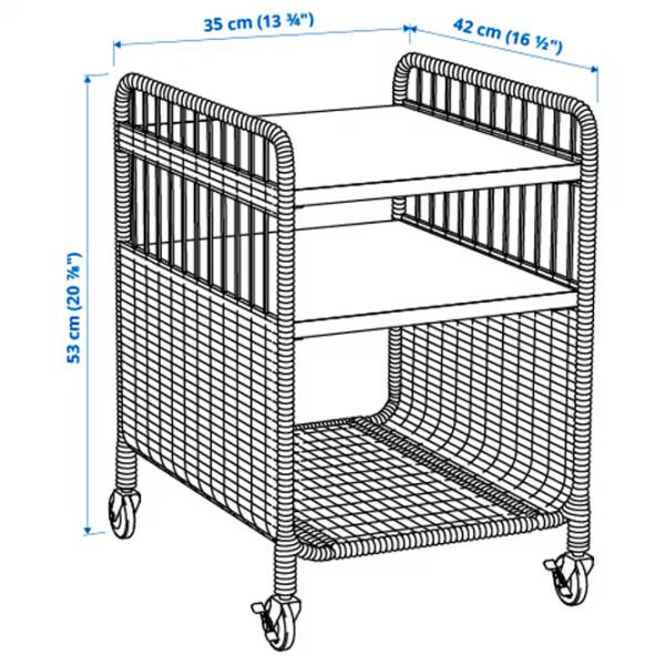 Стеллаж Ikea Fryksas  53 x 37 x 46см cm / ЛДСП / Light Brown photo 2