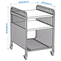 Стеллаж Ikea Fryksas 53 x 37 x 46см cm / ЛДСП / Light Brown photo 2