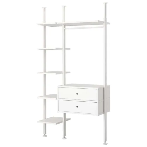 Стеллаж Ikea Elvarli Белый / МДФ photo 1