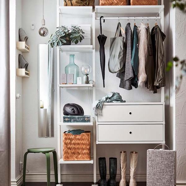 Стеллаж Ikea Elvarli Белый / МДФ photo 4