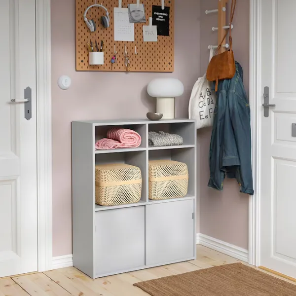 Стеллаж Ikea Spiksmed  96 x 77 x 32см cm / ЛДСП / Серый photo 3