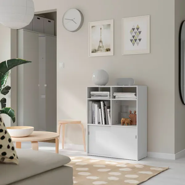 Стеллаж Ikea Spiksmed  96 x 77 x 32см cm / ЛДСП / Серый photo 4