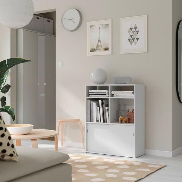 Стеллаж Ikea Spiksmed  96 x 77 x 32см cm / ЛДСП / Серый photo 4