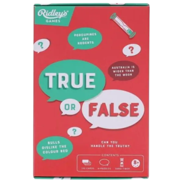 Joc de masă Ridley's Games True or False 8+/ Pentru petreceri photo 1