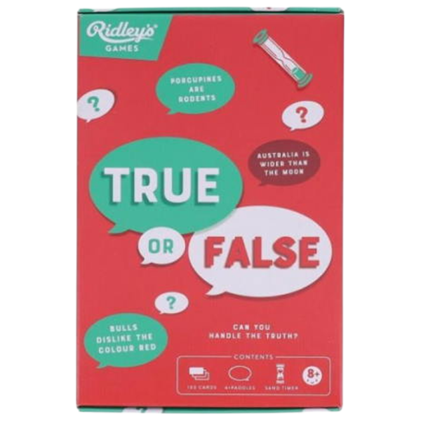 Joc de masă Ridley's Games True or False 8+/ Pentru petreceri photo 1