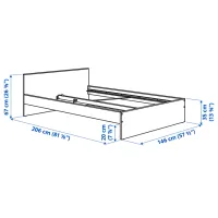 Кровать Ikea Gursken 4 140 x 200 см / ЛДСП / Бежевый photo 12
