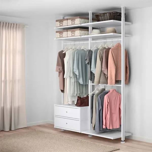 Стеллаж Ikea Elvarli Белый / МДФ photo 2