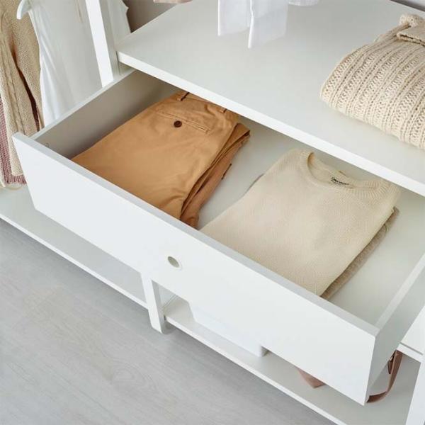 Стеллаж Ikea Elvarli Белый / МДФ photo 3