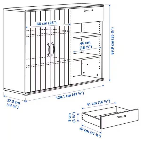 Etajeră Ikea Skruvby 140 x 180 x 37 cm / PAL / White photo 7