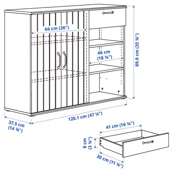 Etajeră Ikea Skruvby 140 x 180 x 37 cm / PAL / White photo 7