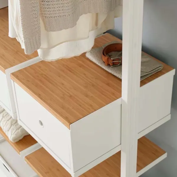 Стеллаж Ikea Elvarli Белый-Бамбук / МДФ photo 5