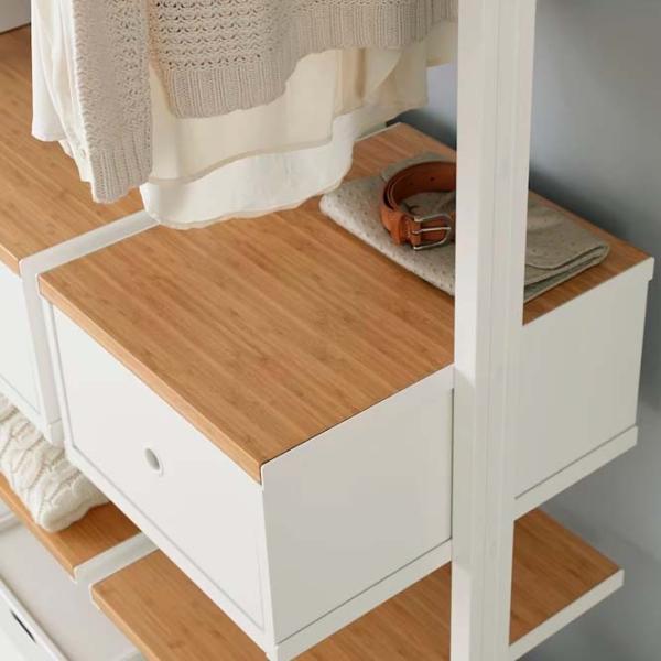 Стеллаж Ikea Elvarli Белый-Бамбук / МДФ photo 5