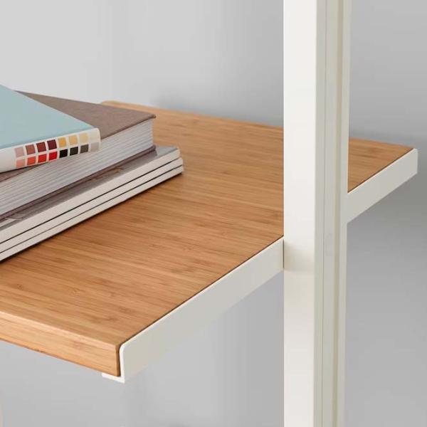Стеллаж Ikea Elvarli Белый-Бамбук / МДФ photo 6