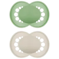 Соска ортодонтическая MAM Mat Original Унисекс / 16 месяцев - 36 месяцев / Силикон / Зеленый