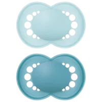 Соска ортодонтическая MAM Mat Original Для мальчиков / 16 месяцев - 36 месяцев / Силикон / Синий