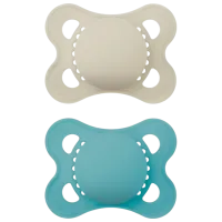 Соска ортодонтическая MAM Mat Original Для мальчиков / 2 месяца - 6 месяцев / Силикон / Синий