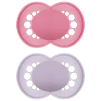 Соска ортодонтическая MAM Mat Original Для девочек / 6 месяцев - 18 месяцев / Силикон / Розовый