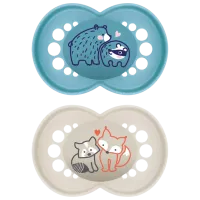 Соска ортодонтическая MAM Planet Love Original Для мальчиков / 16 месяцев - 36 месяцев / Силикон / Синий