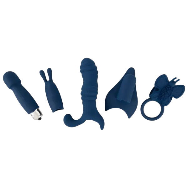 Вибратор Magic Shiver Bullet Set with 5 Attachments Синий photo 2 Вибратор Magic Shiver Bullet Set with 5 Attachments Синий photo 2