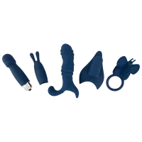 Vibrator Magic Shiver Bullet Set with 5 Attachments Blue photo 2