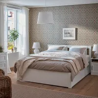 Кровать Ikea Songesand/Luroy 4 160 x 200 см / Шпон / Белый photo 4