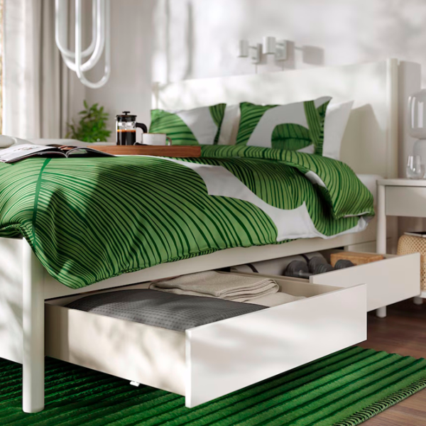 Кровать Ikea Tonstad 140 x 200 см / Массив / Белый photo 2