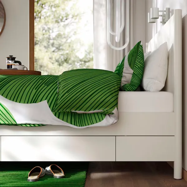 Кровать Ikea Tonstad 140 x 200 см / Массив / Белый photo 3