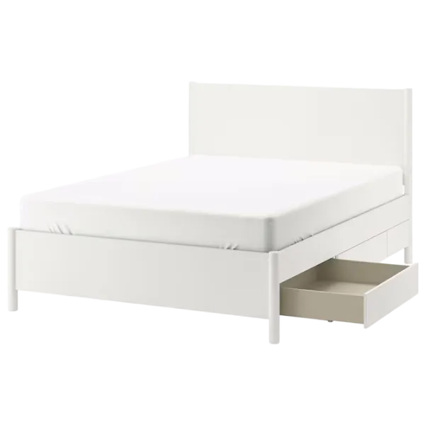 Кровать Ikea Tonstad/Luroy 4 160 x 200 см / Массив / Белый photo 1 Кровать Ikea Tonstad/Luroy 4 160 x 200 см / Массив / Белый photo 1