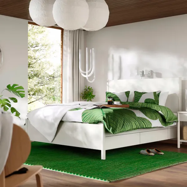 Кровать Ikea Tonstad/Luroy 4 160 x 200 см / Массив / Белый photo 5 Кровать Ikea Tonstad/Luroy 4 160 x 200 см / Массив / Белый photo 5